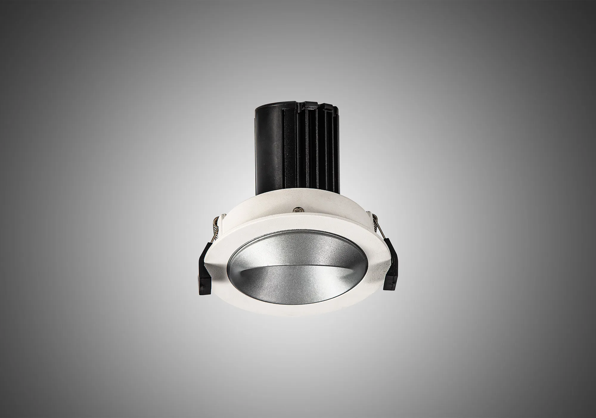 Bonia 10 Dimmable Tridonic 10W 631lm 2700K 36°, White/Silver 27° Angled Round Downlight , NO DRIVER REQUIRED, 5yrs Warranty DM201152  Dlux Bonia 10